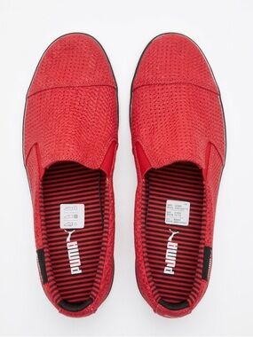 Puma Women's Red Textured Slip-On Shoes  size 9 NWT